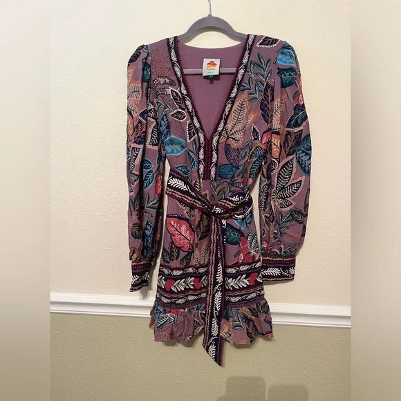 FARM Rio Multicolor Leaf Print Dress - Picture 3 of 10